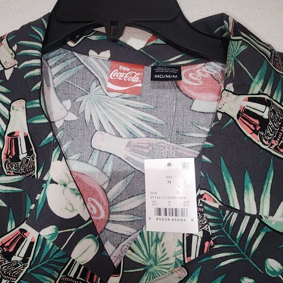 Coca cola collared button down short sleeve shirt medium - Picture 4 of 6